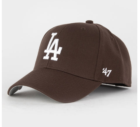 Los Angeles Dodgers 47 Brand MVP Brown Velcro Strap Hat