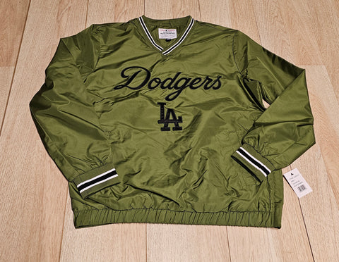 Los Angeles Dodgers Olive Team Logo Windbreaker Jacket