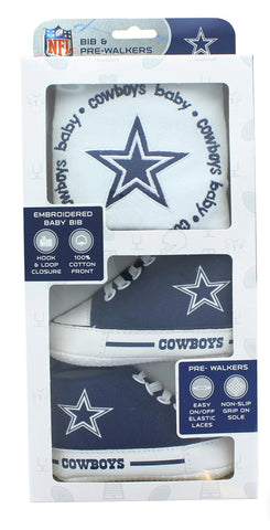 Dallas Cowboys NFL 2-Piece Baby Gift Set | Bib & Pre-Walkers