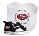 San Francisco 49ers NFL 2-Piece Baby Gift Set | Bib & Pre-Walkers