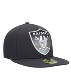 Las Vegas Raiders New Era Graphite Color Dim 59FIFTY Fitted Hat