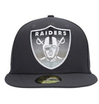 Las Vegas Raiders New Era Graphite Color Dim 59FIFTY Fitted Hat