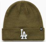 Los Angeles Dodgers Olive Green Team Logo 47 Brand Beanie