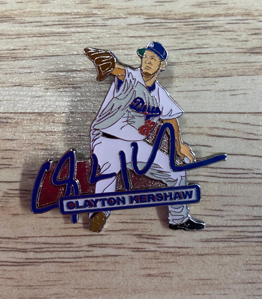 Los Angeles Dodgers Clayton Kershaw signature Collector MLB Pin – Time Out  Sports