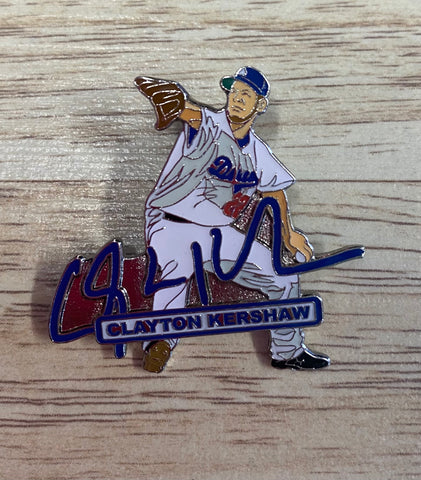 Los Angeles Dodgers Clayton Kershaw signature Collector MLB Pin