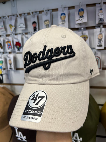 Los Angeles Dodgers '47 script Natural Clean Up Adjustable Hat