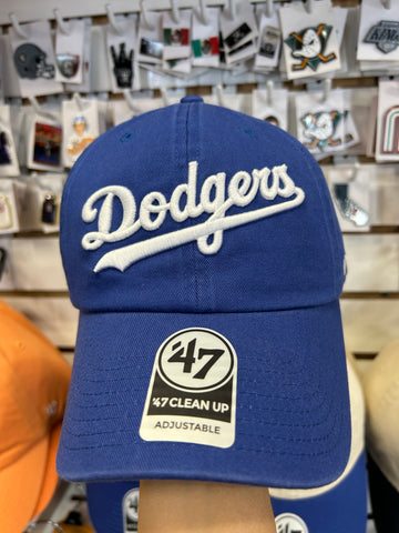 Los Angeles Dodgers Royal script 47 Brand Clean Up Adjustable Hat