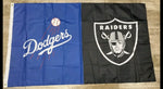 Las Vegas Raiders & Dodgers Logo 3x5 Flag