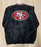 San Francisco 49ers Cursive Black Windbreaker Jacket
