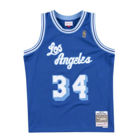 Los Angeles Lakers Shaquille O’Neal 1996-97  Mitchell & Ness Blue Swingman Jersey