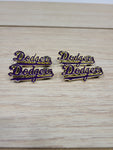 Los Angeles Dodgers Purple/Yellow Wordmark MLB Pin