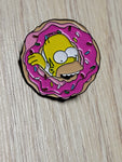 Homer Simpson Pink Donut Pin