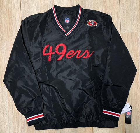 San Francisco 49ers Cursive Black Windbreaker Jacket