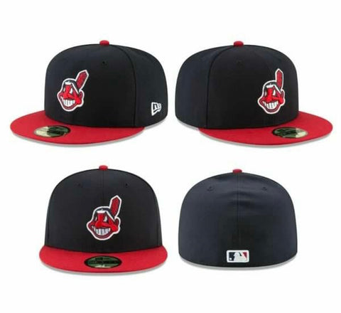 Cleveland Indians New Era 59Fifty Navy/Red Chief Logo Fitted Hat