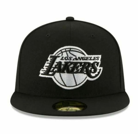 Los Angeles Lakers Black And White New Era Fitted Hat