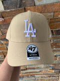 Los Angeles Dodgers 47 Brand MVP Khaki Velcro Strap Hat