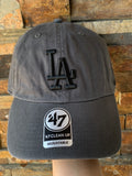 Los Angeles Dodgers 47 Brand Clean Up Charcoal Hat