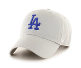 Los Angeles Dodgers 47 Brand Gray Monochrome Clean Up Adjustable Hat