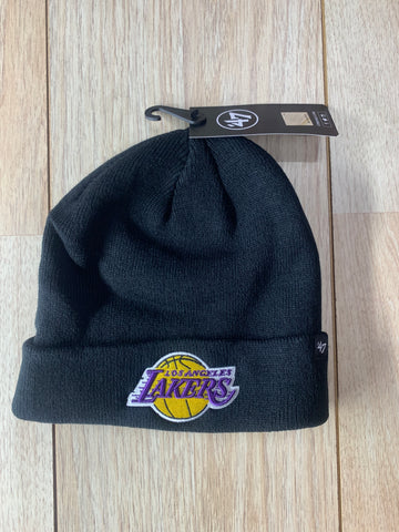 Los Angeles Lakers Black 47 Brand Team Logo Beanie