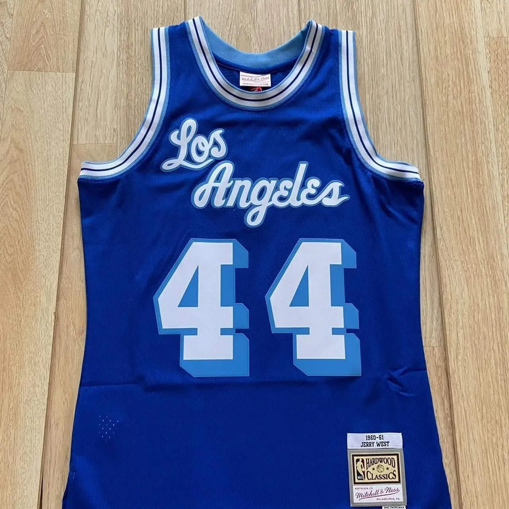 SALE Los Angeles Lakers Jerry West Mitchell & Ness Blue Swingman