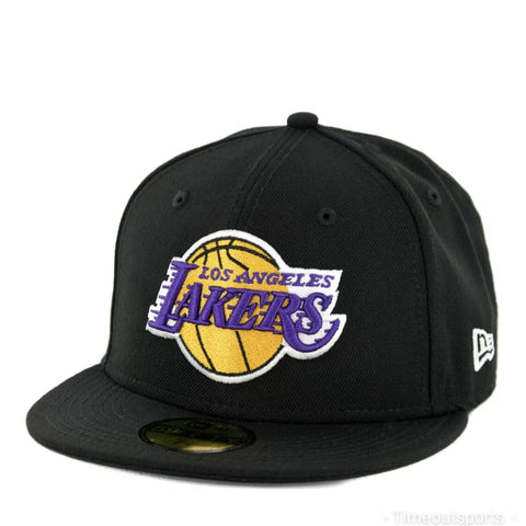 Los Angeles Lakers Black New Era Fitted Hat