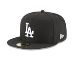 Los Angeles Dodgers New Era Black Fitted Hat