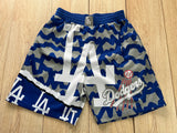 Los Angeles Dodgers Blue Big Logo Mitchell & Ness Shorts