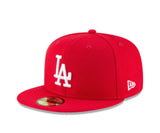 Los Angeles Dodgers New Era Red Fitted Hat