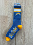 Los Angeles Chargers Team Logo Baby Blue Socks