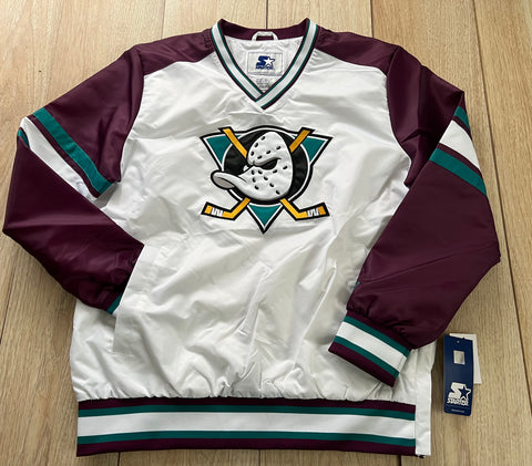 Anaheim Ducks Throwback Logo Starter Pullover Jacket