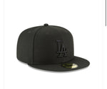 Los Angeles Dodgers New Era Black/Black Fitted hat