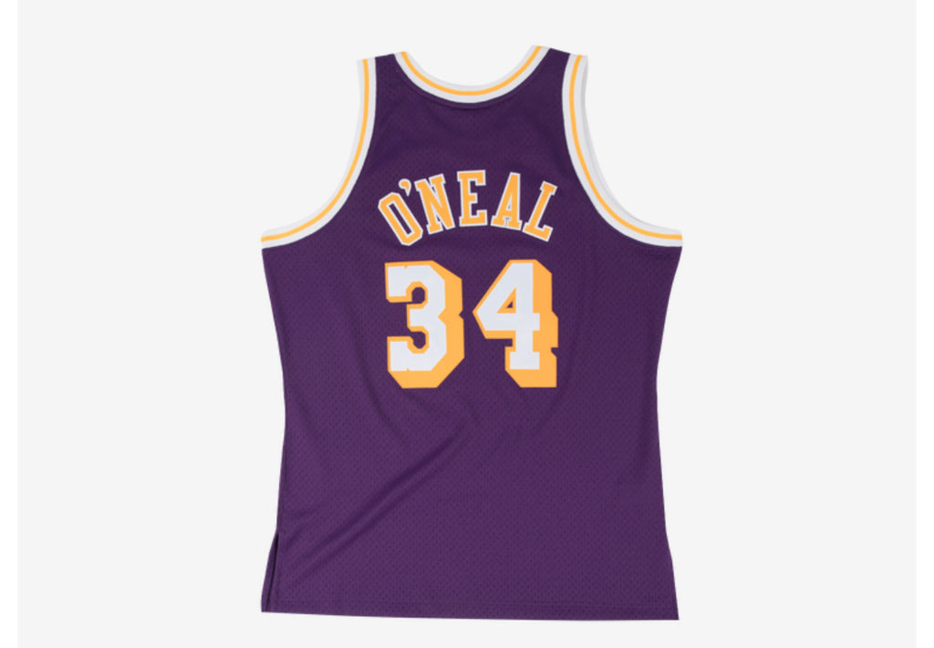 Los Angeles Lakers Shaquille O'Neal Mitchell & Ness Purple Swingman Je –  Time Out Sports