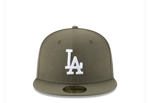 Los Angeles Dodgers Olive Green New Era 59Fifty On Field Fitted Hat