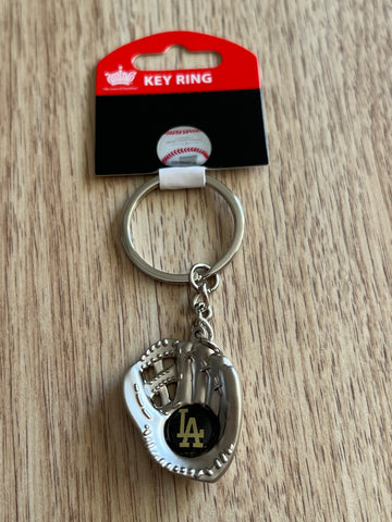 Los Angeles Dodgers Glove Silver Key Ring