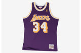 Los Angeles Lakers Shaquille O’Neal Mitchell & Ness Purple Swingman Jersey