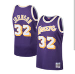 Los Angeles Lakers Magic Johnson Mitchell & Ness Purple Swingman Jersey